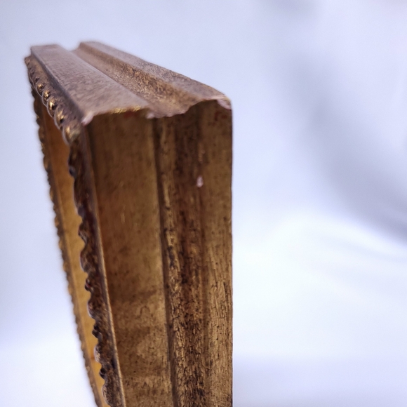 Gold Framed Oil Painting Church Landscape  5.75x4.24" Violet Linton  Vtg - Picture 5 of 8